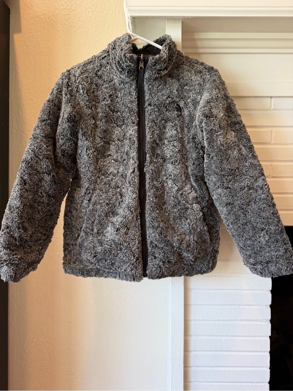 The North Face Girls L 14/16 Reversible Mossbud Swirl Puffer Fleece Jacket - Picture 3 of 12